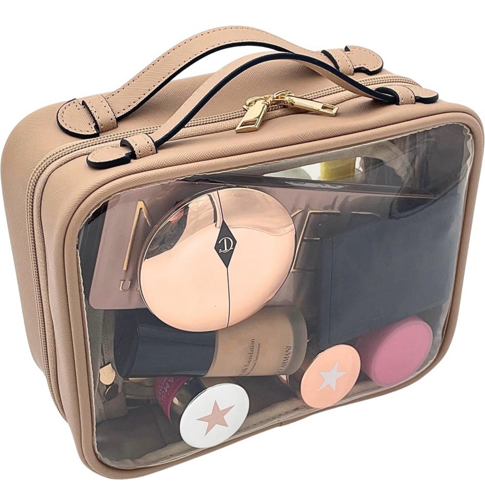 NWT Travel Bag that’s perfect for organizing & staying organized. Clear+Tan